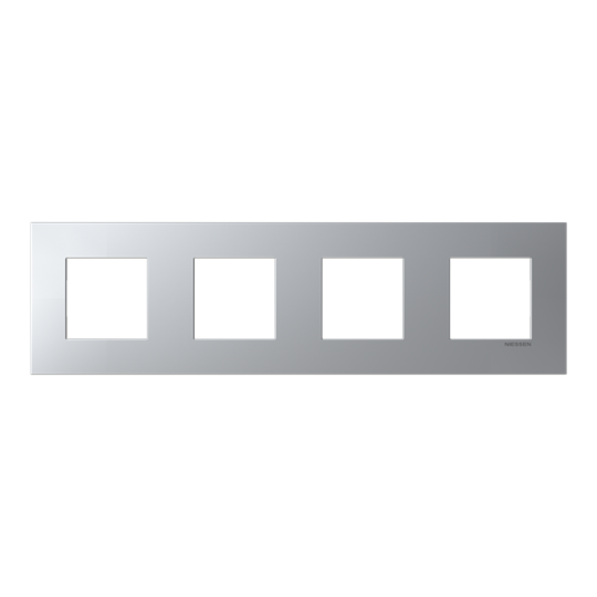 Frame 4-gang Silver - Zenit