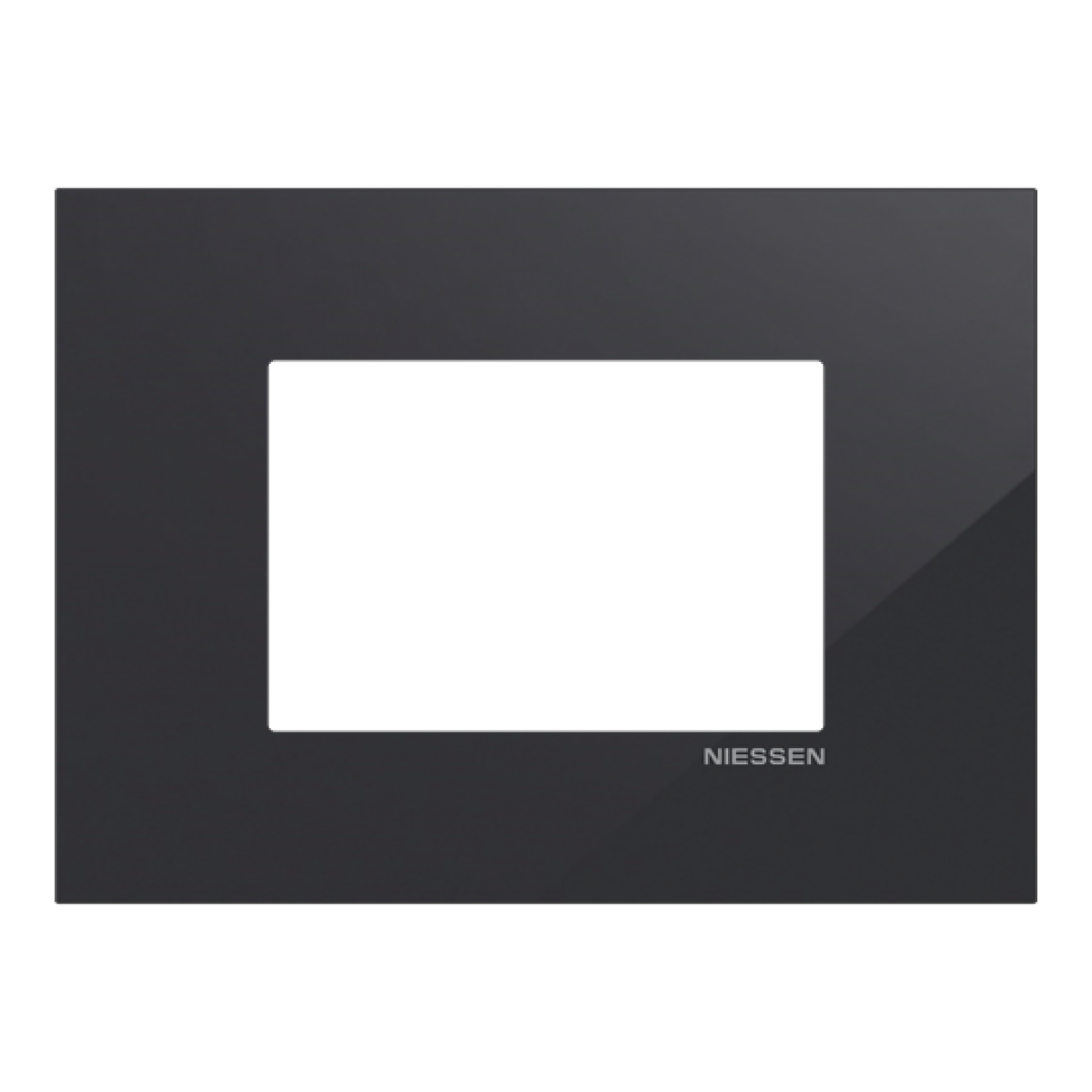 Frame 1-gang Tacteo Black - Zenit