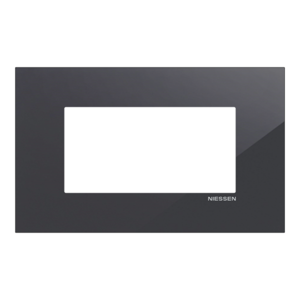 Frame 1-gang Tacteo Black - Zenit