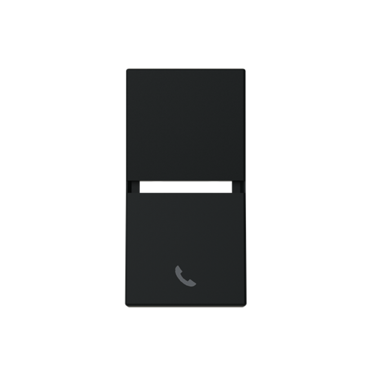 Rocker Switchpush button with Telephone Black - Zenit