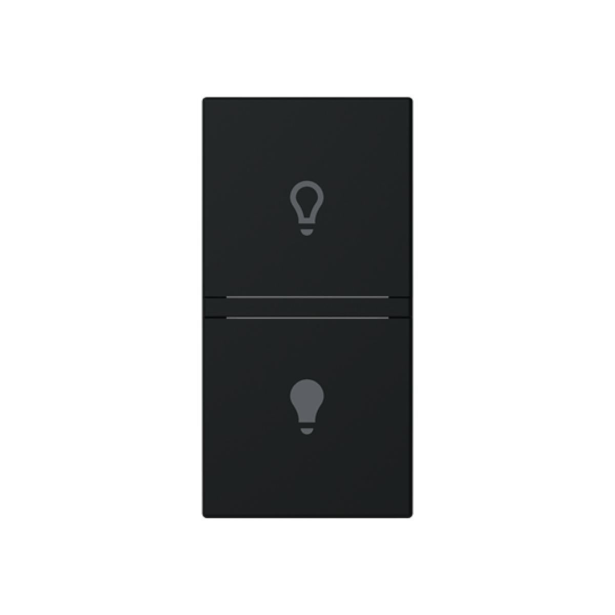 Rocker Switchpush button with Symbol "light" Black - Zenit