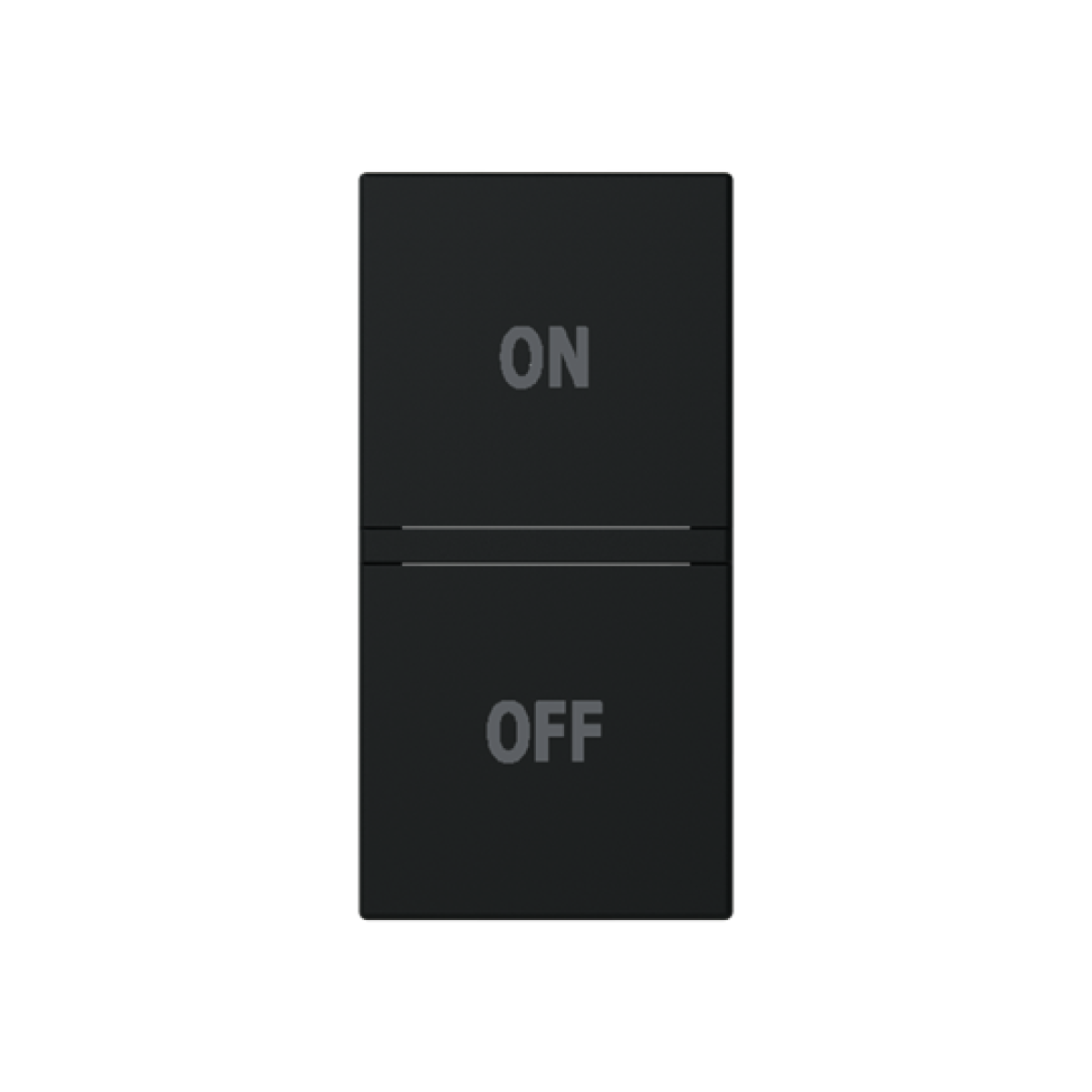 Rocker Switchpush button with OnOff Black - Zenit