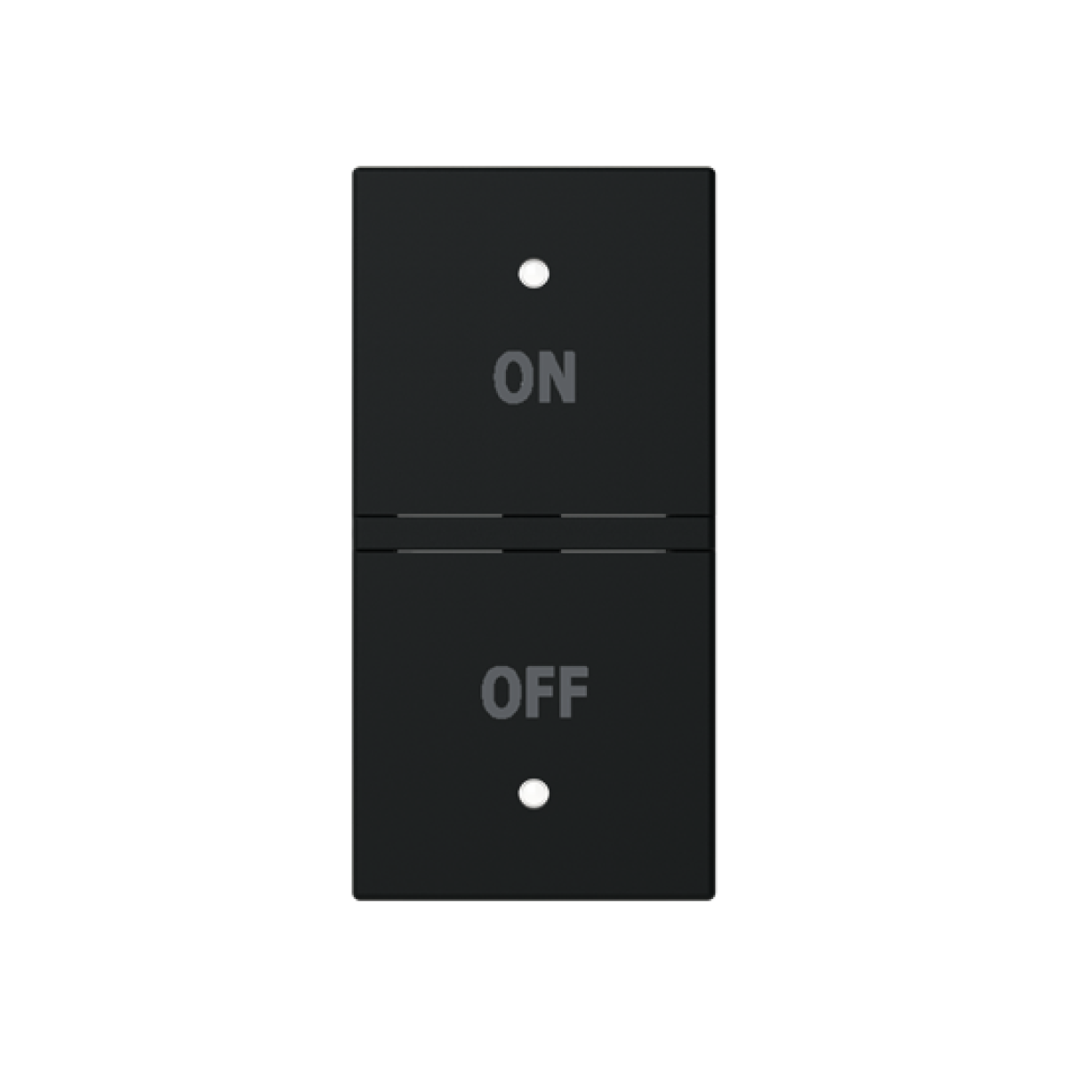 Rocker Switchpush button with OnOff Matt Black - Zenit
