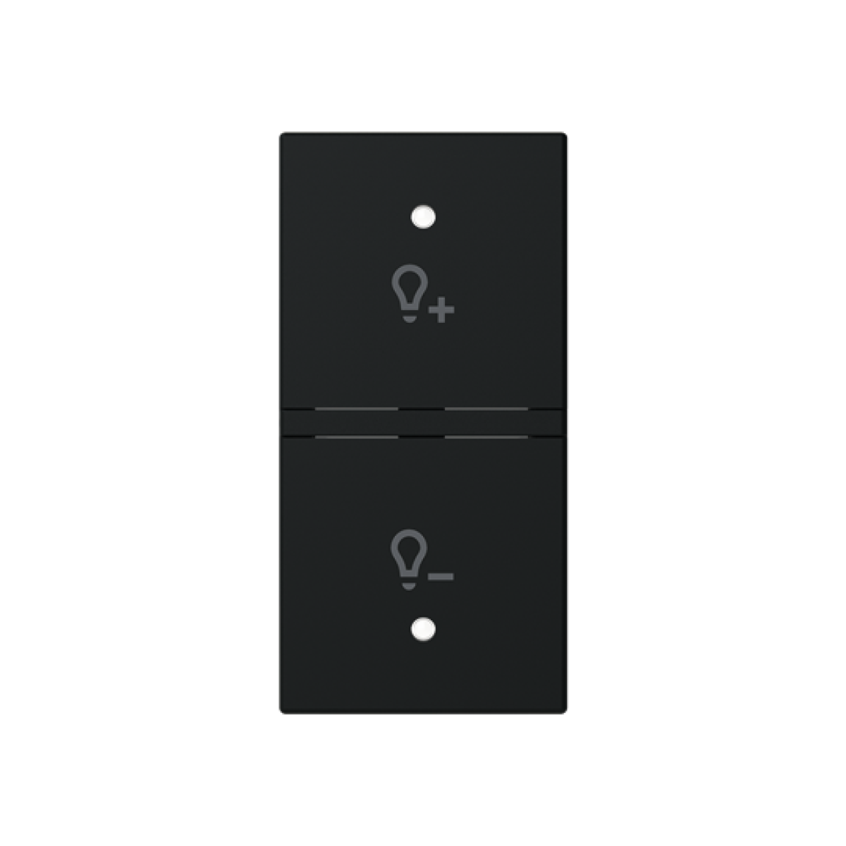 Rocker Dimmer with Symbol "light" Matt Black - Zenit