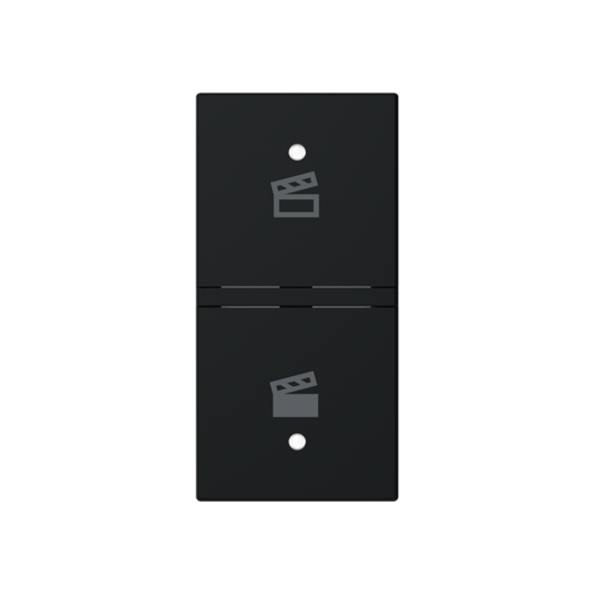 Rocker Switchpush button with Scene Matt Black - Zenit