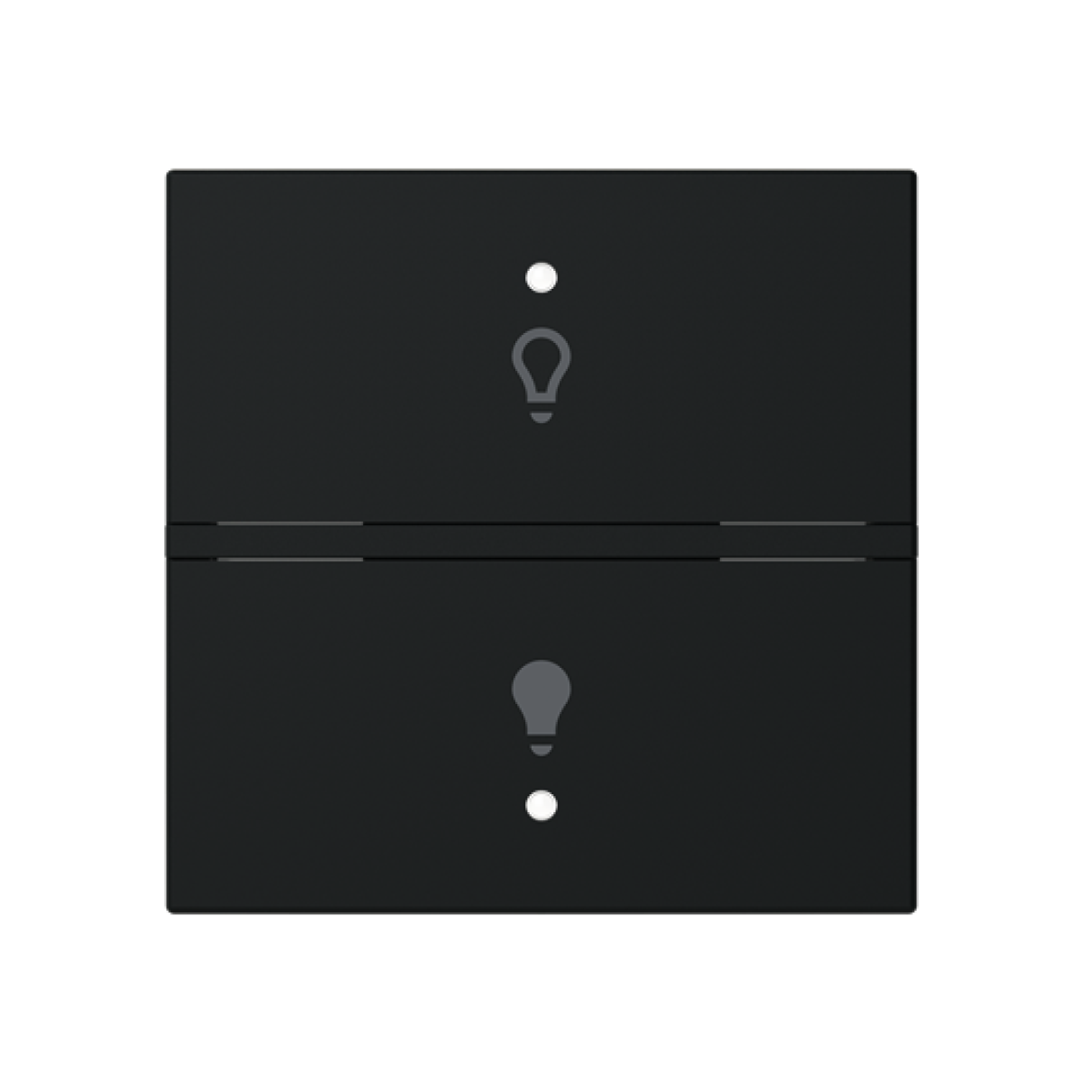 Rocker Switchpush button with Symbol "light" Matt Black - Zenit