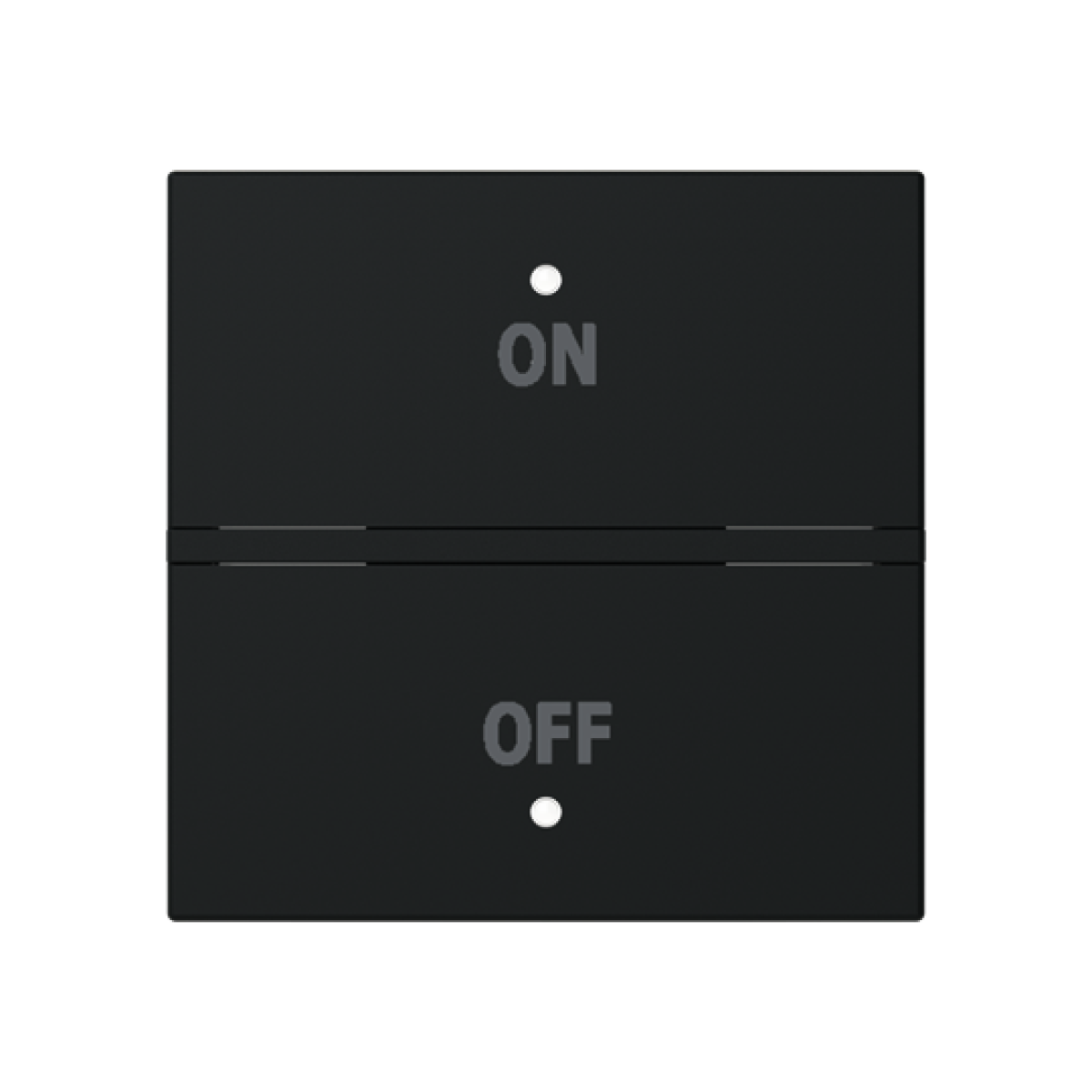Rocker Switchpush button with OnOff Matt Black - Zenit