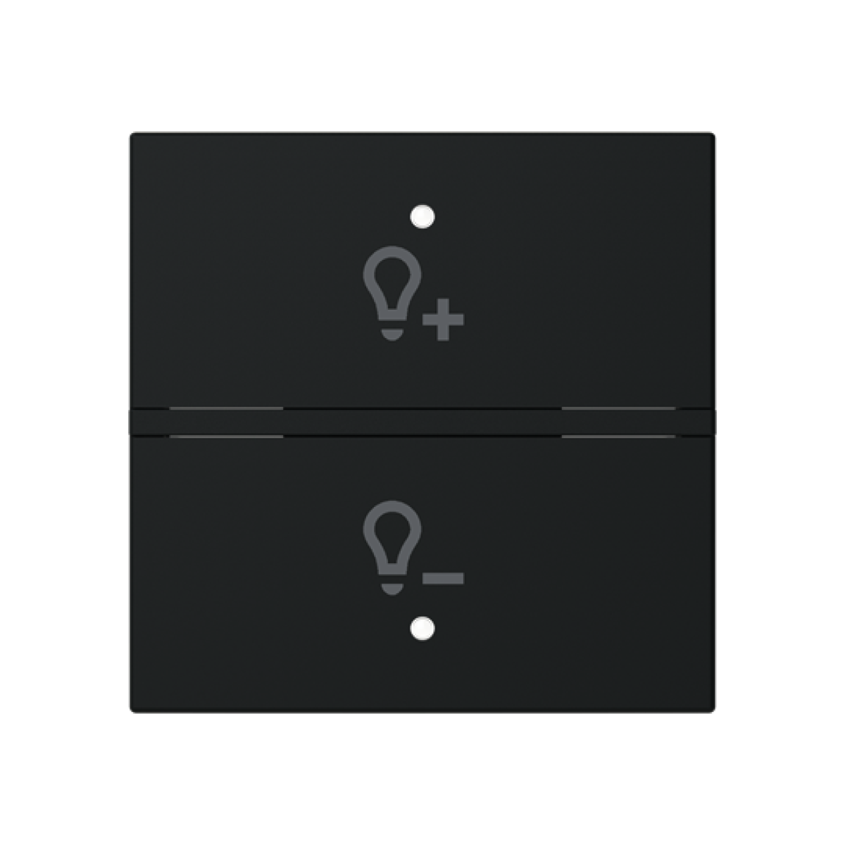 Rocker Dimmer with Symbol "light" Matt Black - Zenit
