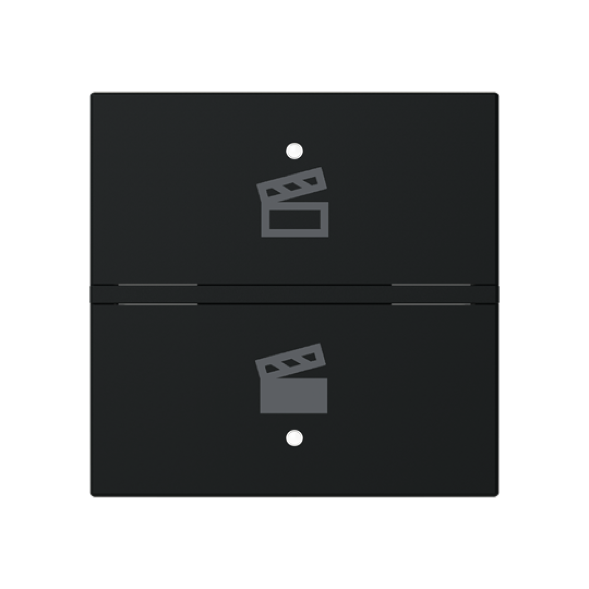 Rocker Switchpush button with Scene Matt Black - Zenit