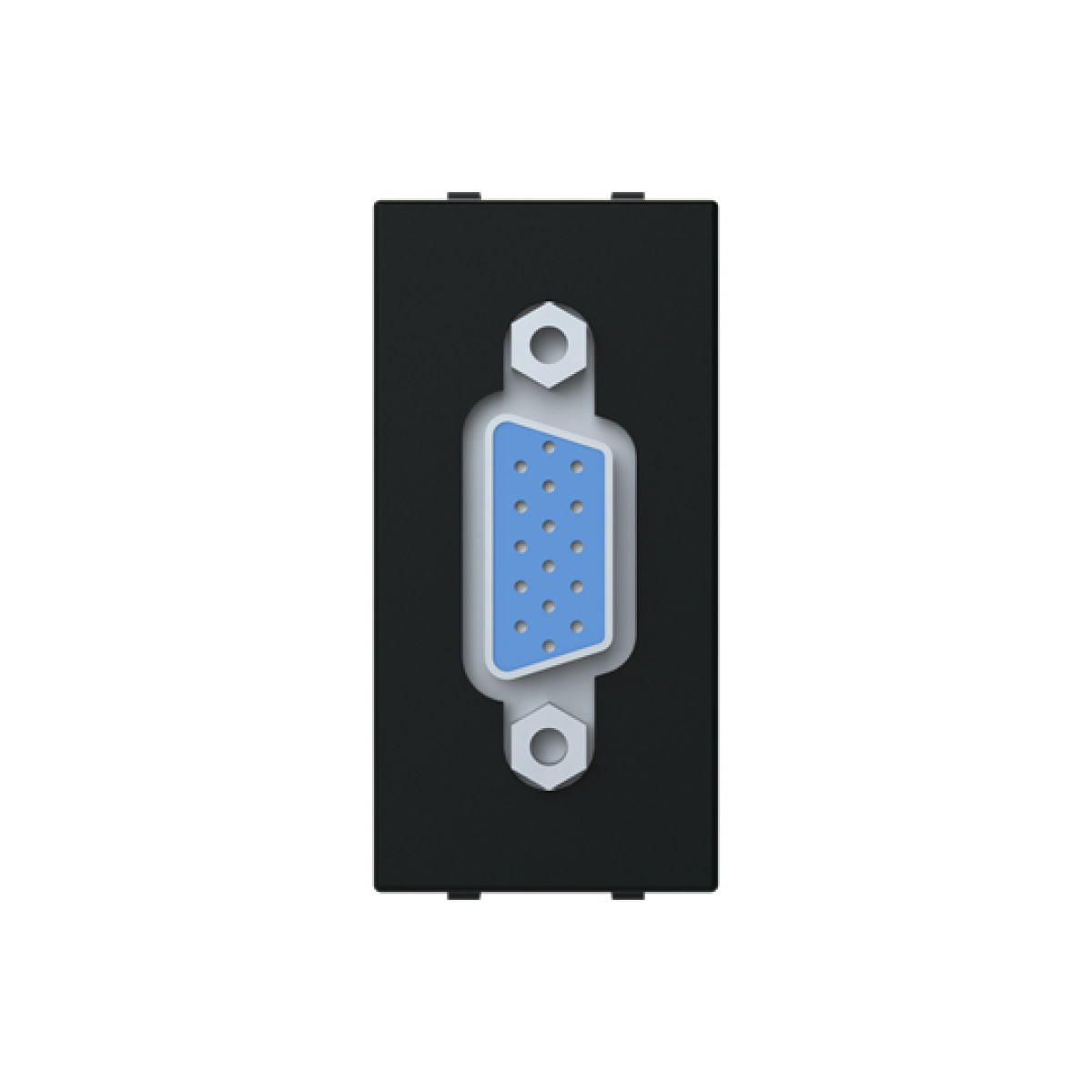 Insertcover DSub15Pole 1 gang Black - Zenit