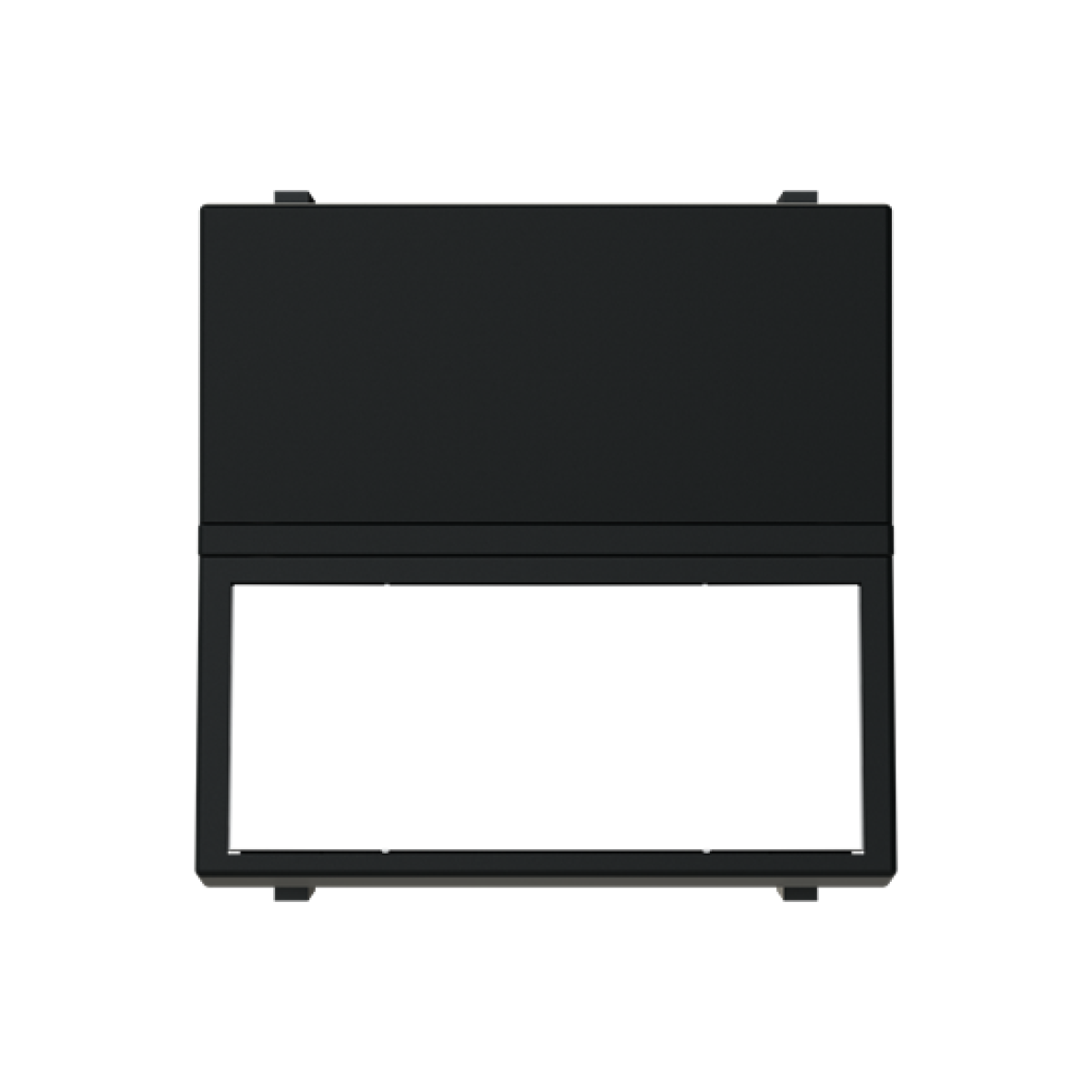 Insertcover Without imprint Push button, Single push button 1P 1NO 1CO Black - Zenit