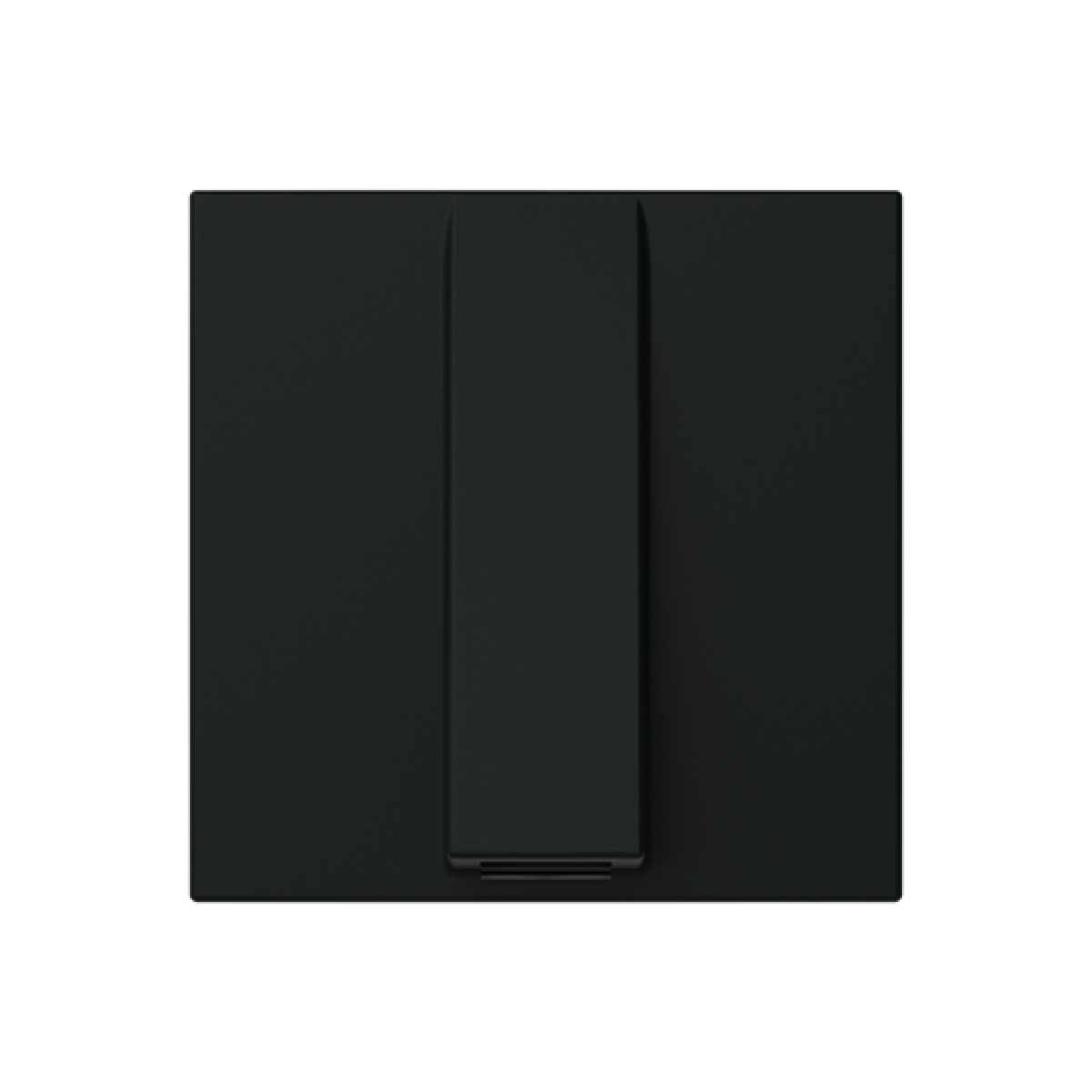 Insertcover Cable outlet 1 gang Black - Zenit