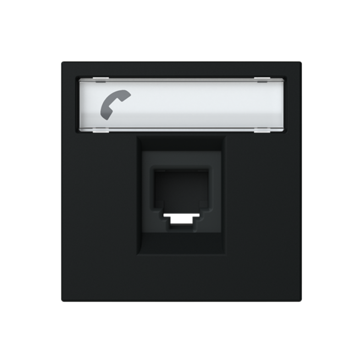 Insertcover For data connection housing 1 gang Black - Zenit