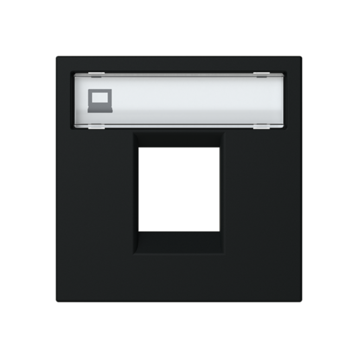 Cover For data connection housing 1 gang Black - Zenit