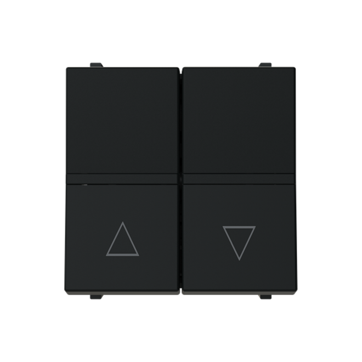 Blind control insertcover Rockerbutton, 1-pole push button Off switch 1-pole Black - Zenit