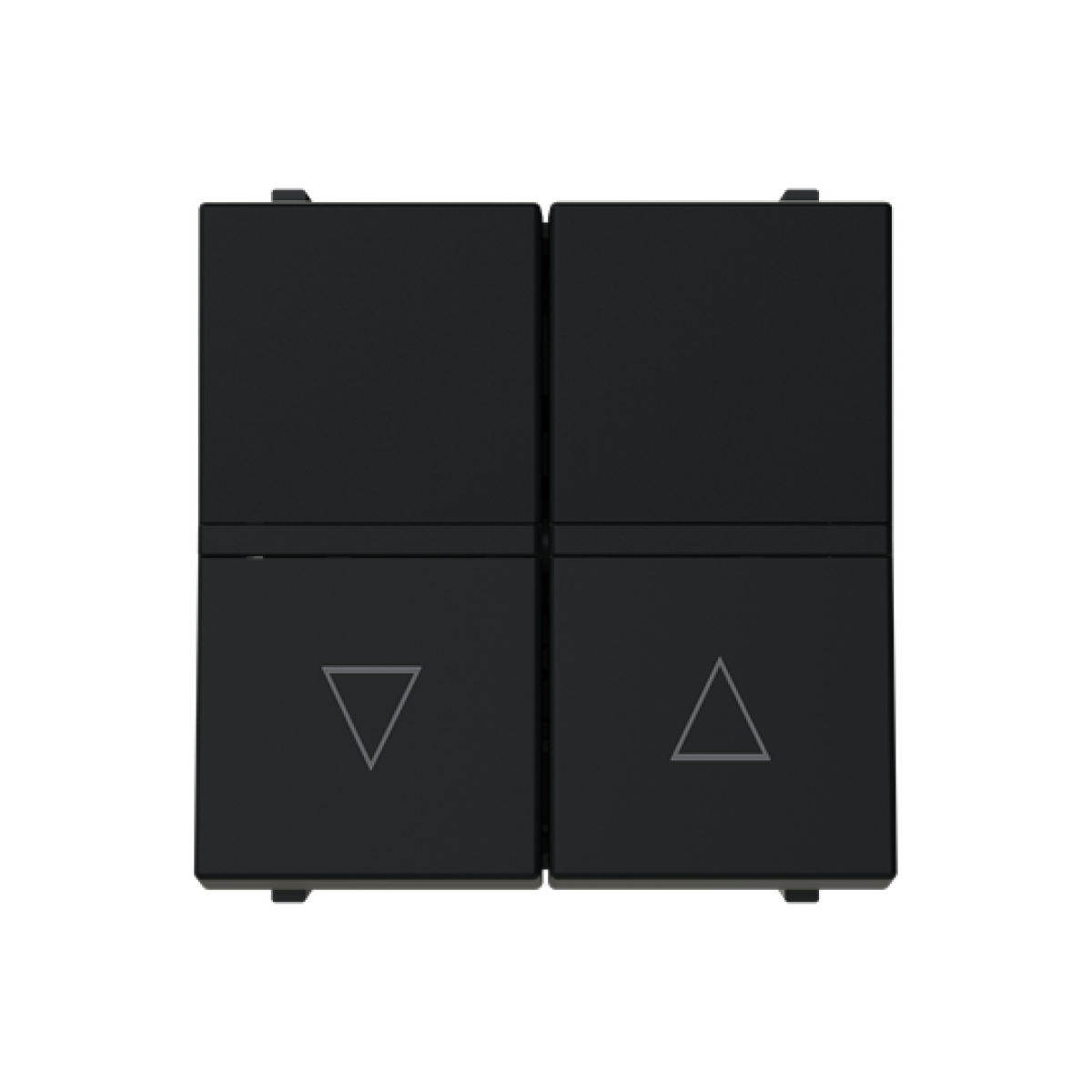 Blind control insertcover Rockerbutton, 1-pole push button Off switch 1-pole Black - Zenit