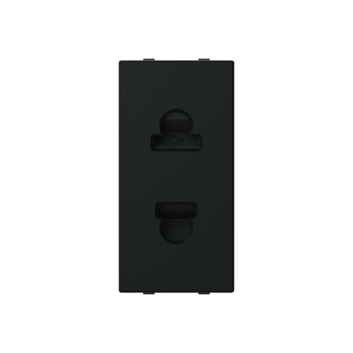 Socket outlet insertcover Without imprint Black - Zenit