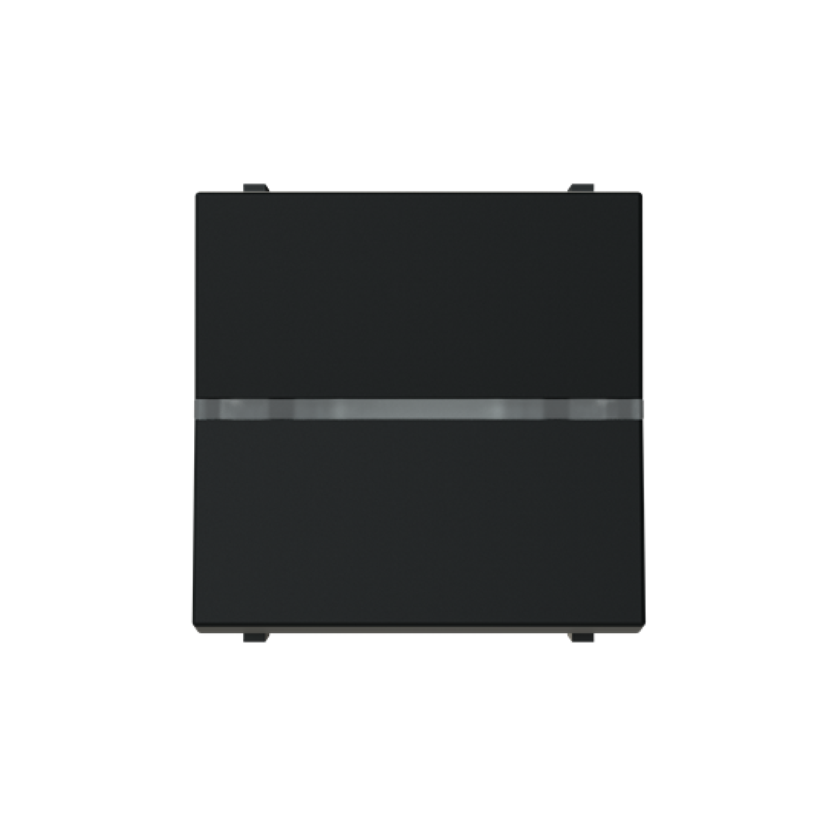 Insertcover Rockerbutton, Two-way switch with LED exchangeable Black - Zenit