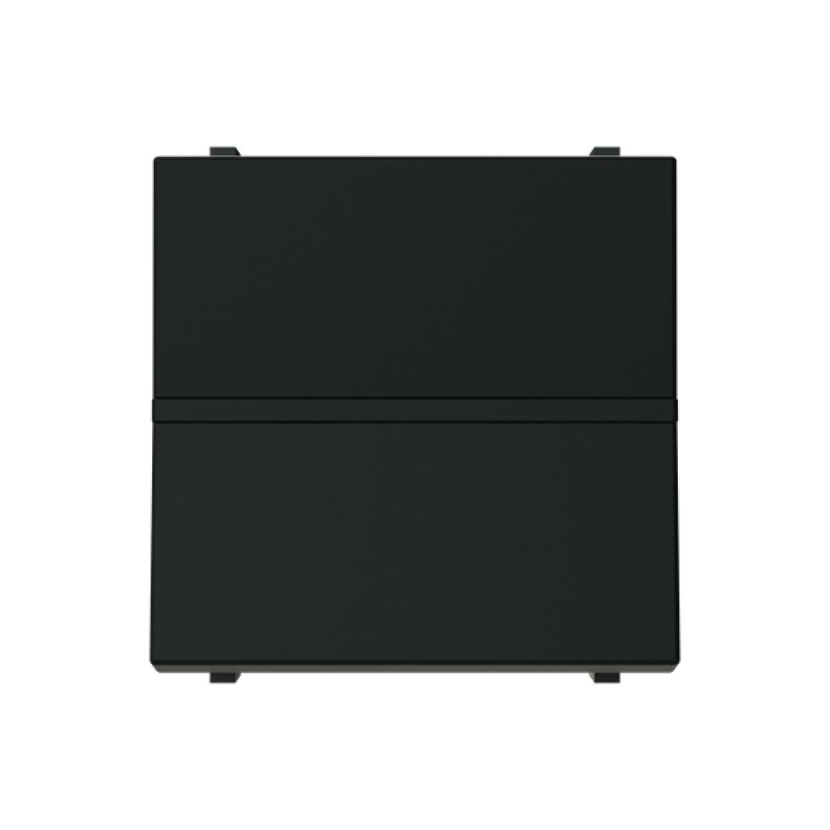 Insertcover Without imprint Push button, Single push button 1P 1NO 1CO Black - Zenit