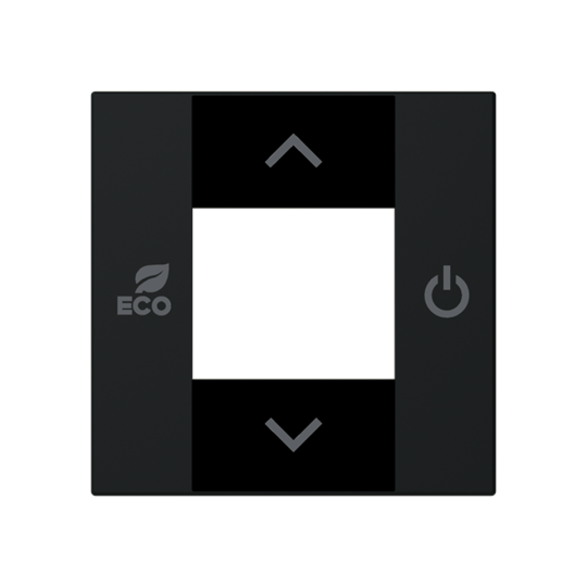 Cover plate Thermostat with Various symbols Matt Black - Zenit