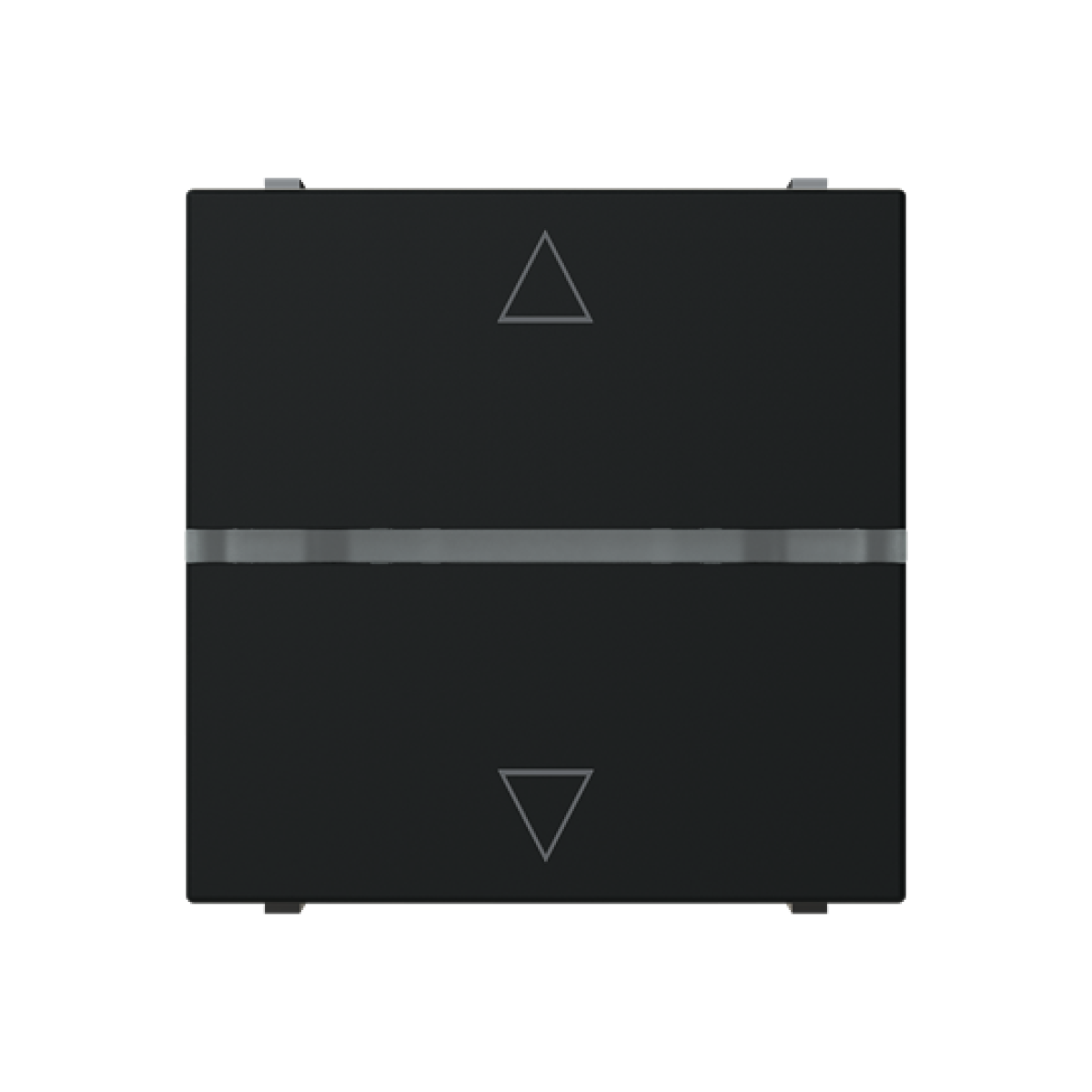 Blind control insertcover Rockerbutton, Off switch 1-pole Black - Zenit