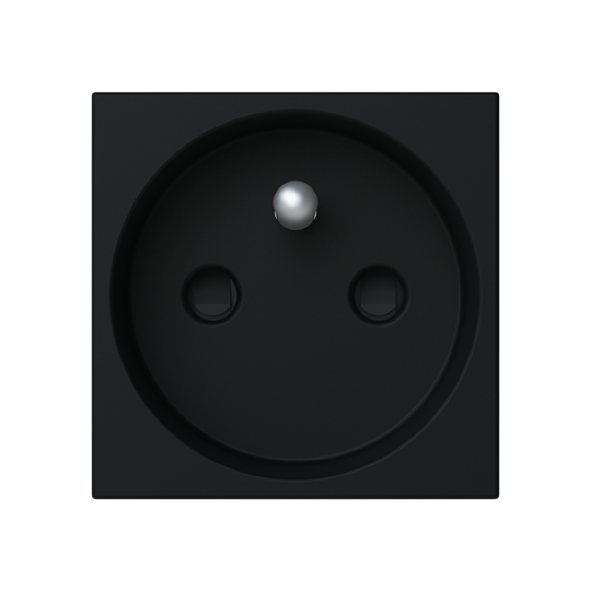 Socket outlet insertcover Without imprint Black - Zenit