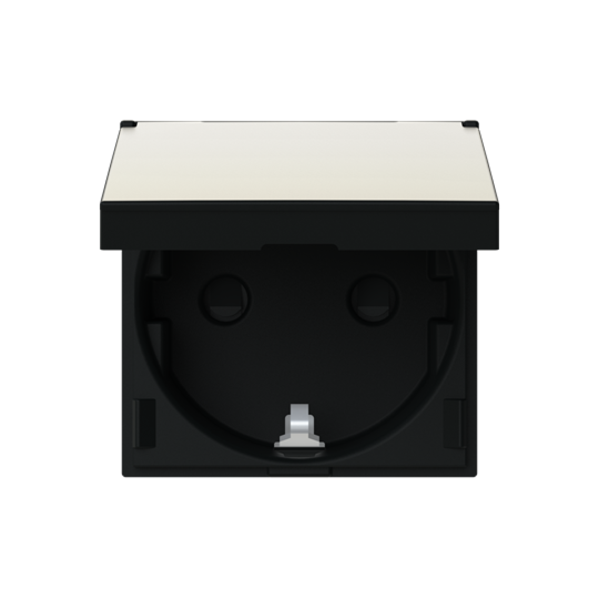 Socket outlet insertcover Without imprint Black - Zenit