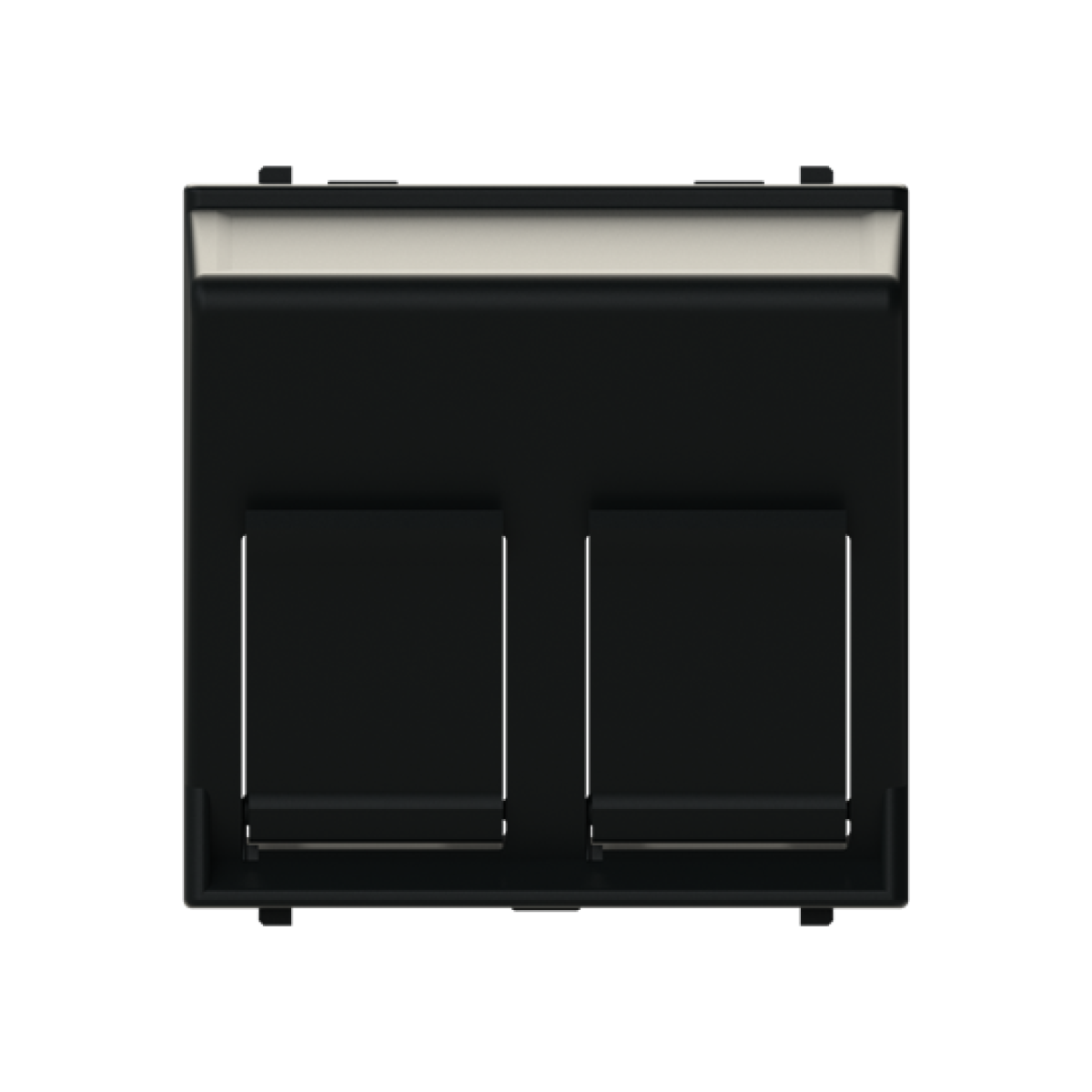 Cover For data connection housing 2 gang Black - Zenit