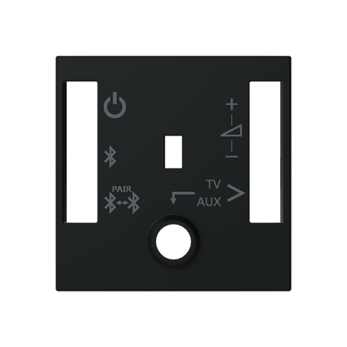 Cover plate Sound control with Various symbols Black - Zenit
