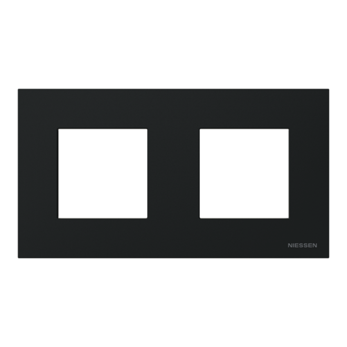 Frame 2-gang Black - Zenit