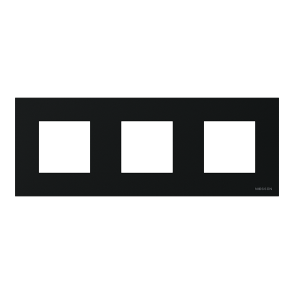 Frame 3-gang Black - Zenit