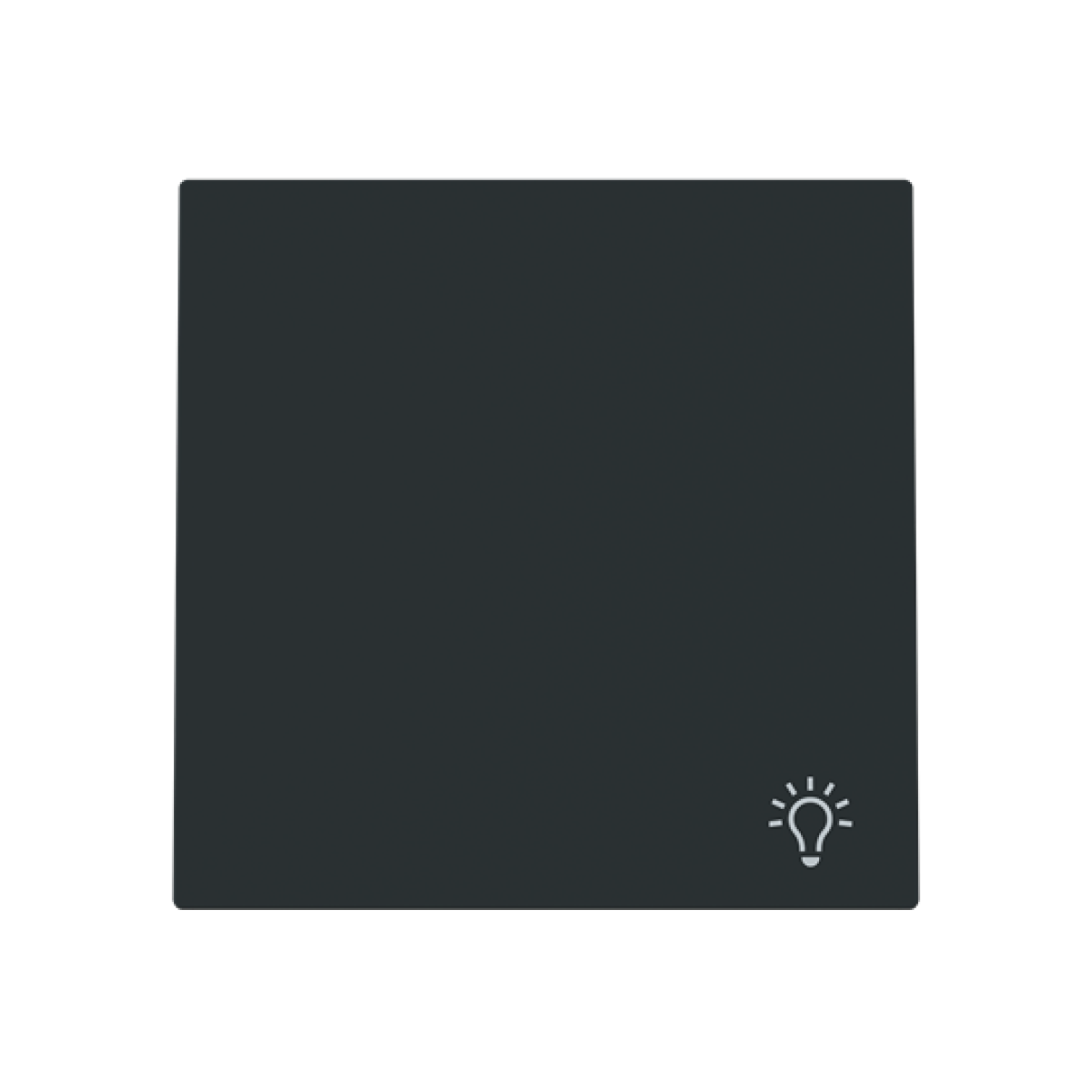 Rocker Symbol "light" for Switchpush button, One-part rocker Black - Alba