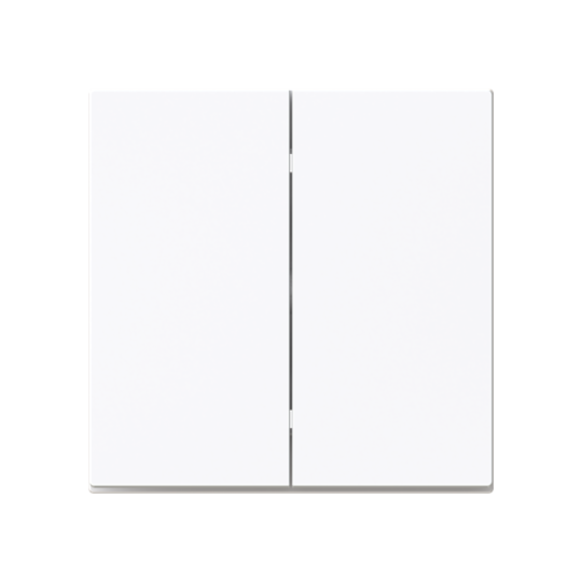 Rocker None for Switchpush button, Two-part rocker White - Alba