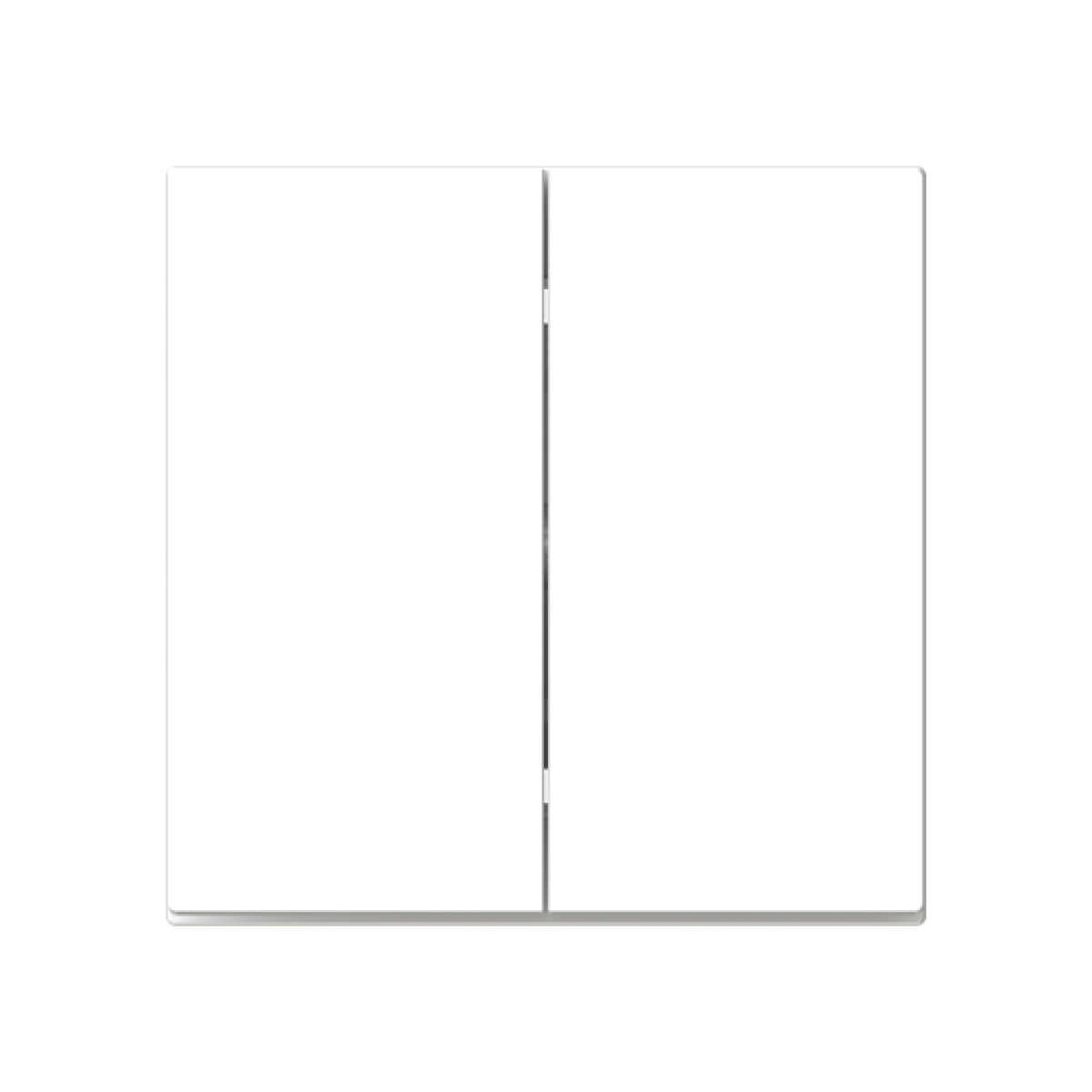 Rocker None for Switchpush button, Two-part rocker White - Alba