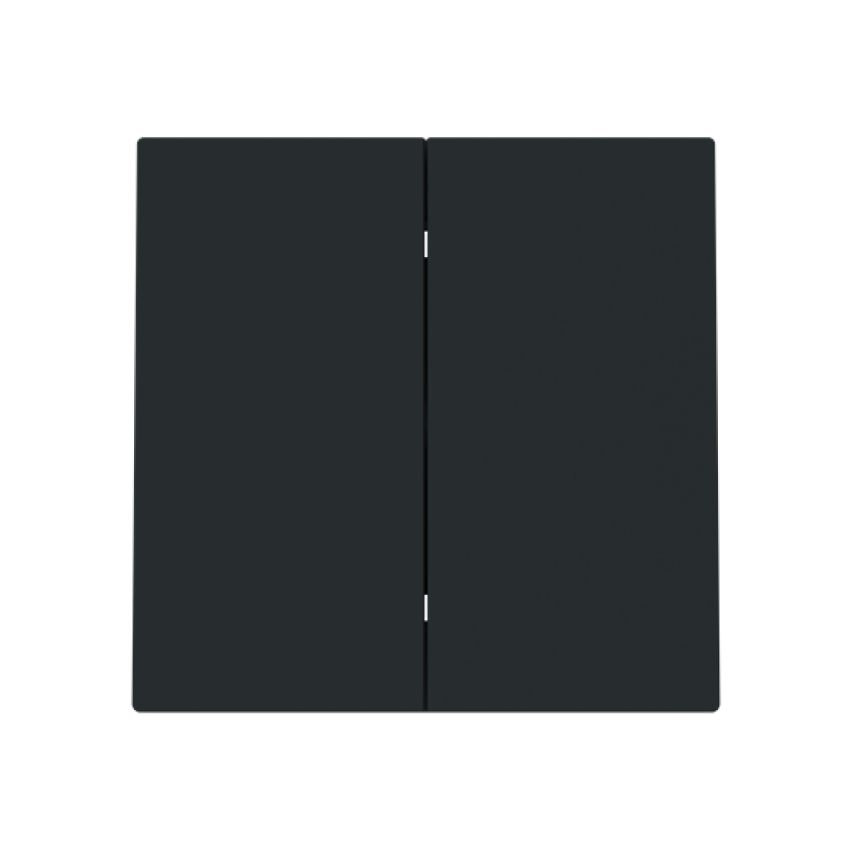 Rocker None for Switchpush button, Two-part rocker Black - Alba