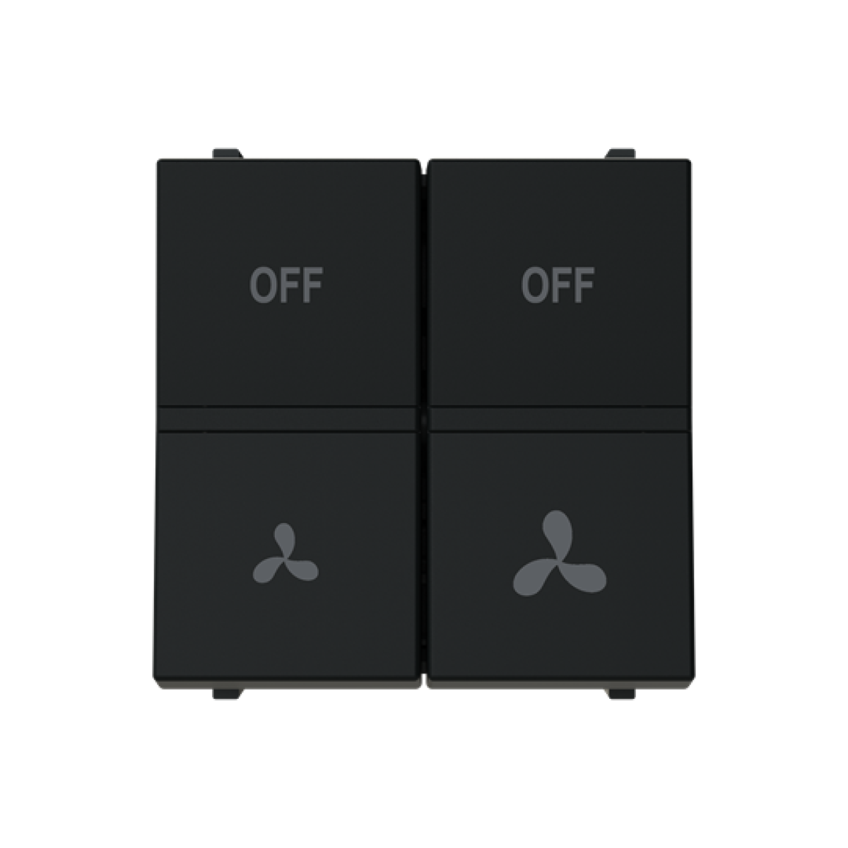 Insertcover Turn button, VMC control Black - Zenit