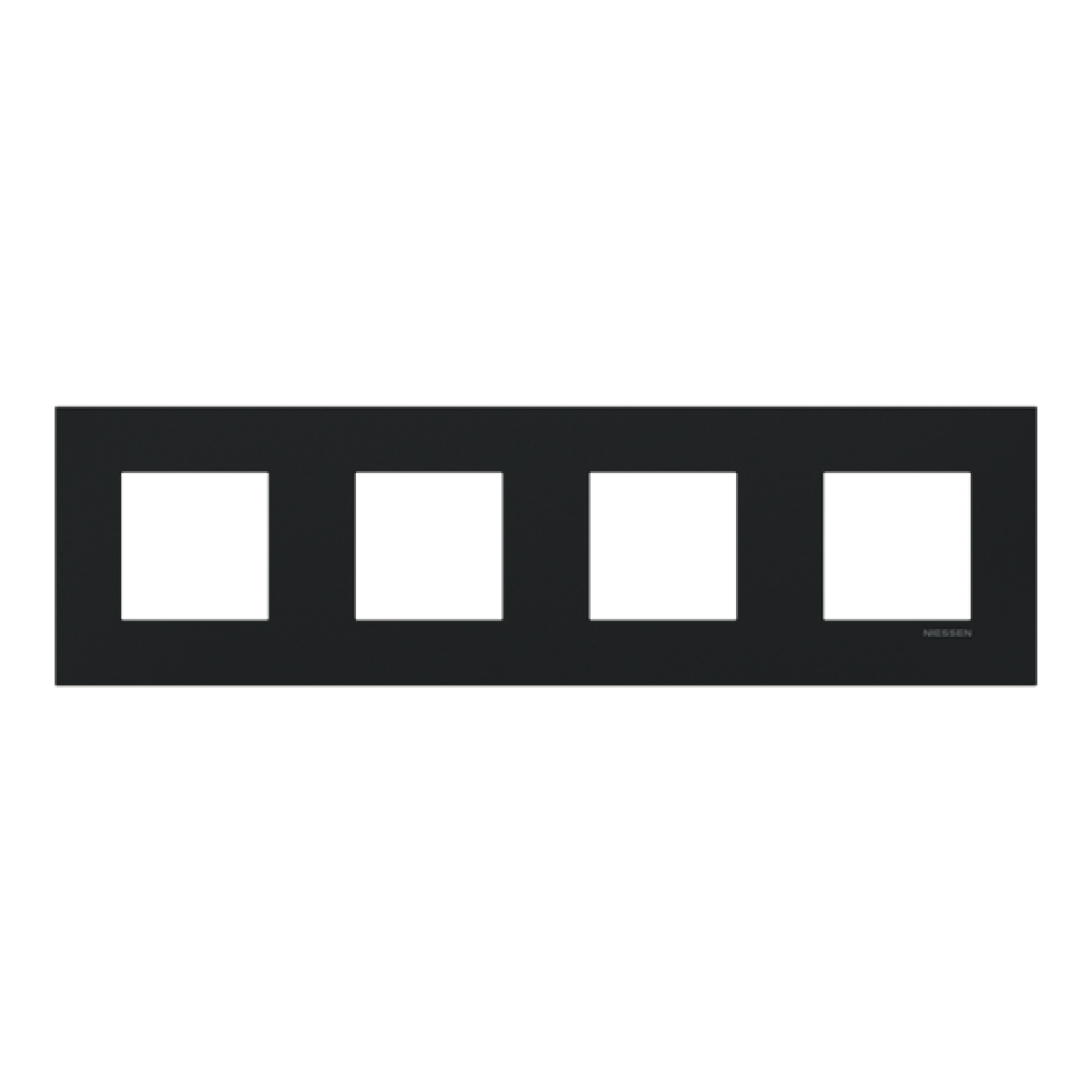 Frame 4-gang Black - Zenit