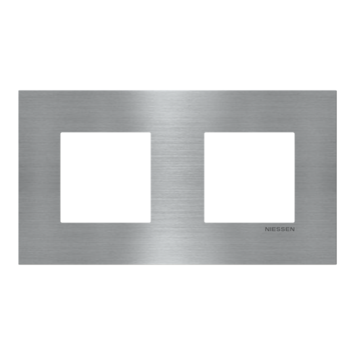 Frame 2-gang Stainless Steel - Zenit