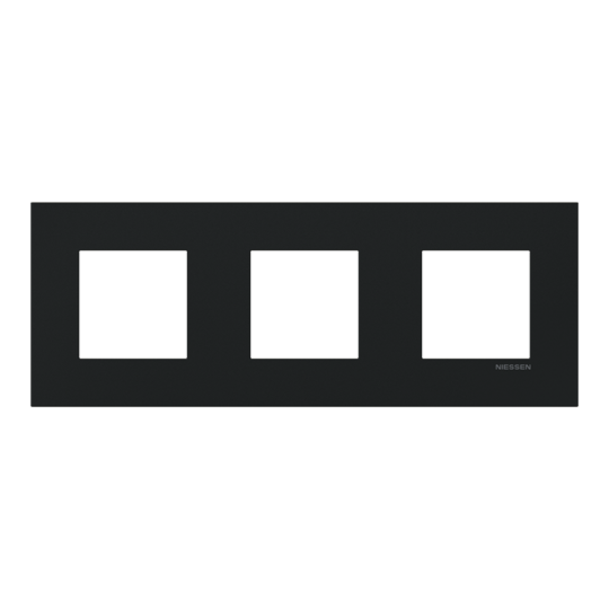 Frame 3-gang Black - Zenit