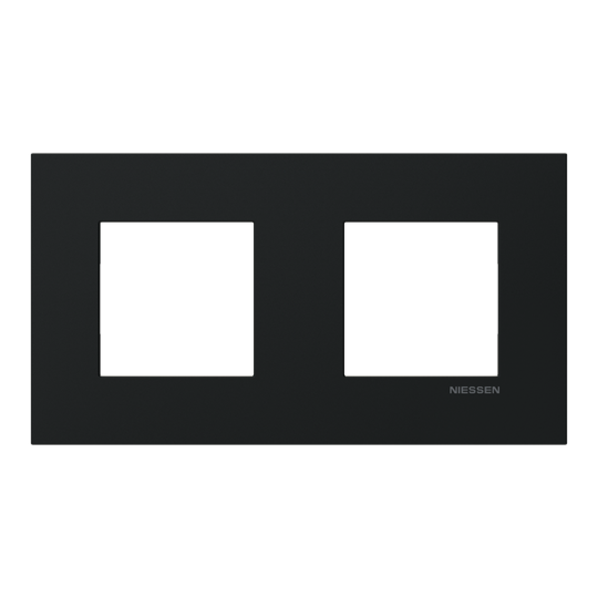 Frame 2-gang Black - Zenit