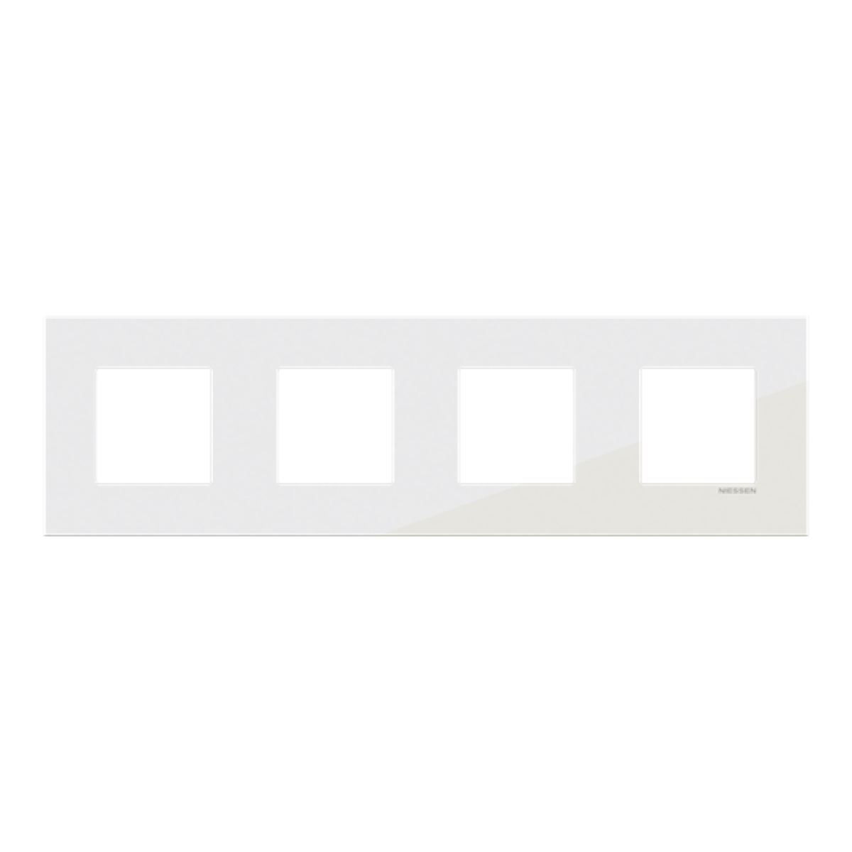 Frame 4-gang Tacteo White - Zenit