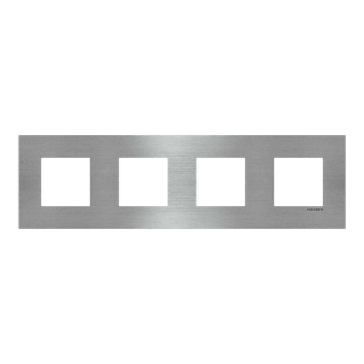 Frame 4-gang Stainless Steel - Zenit