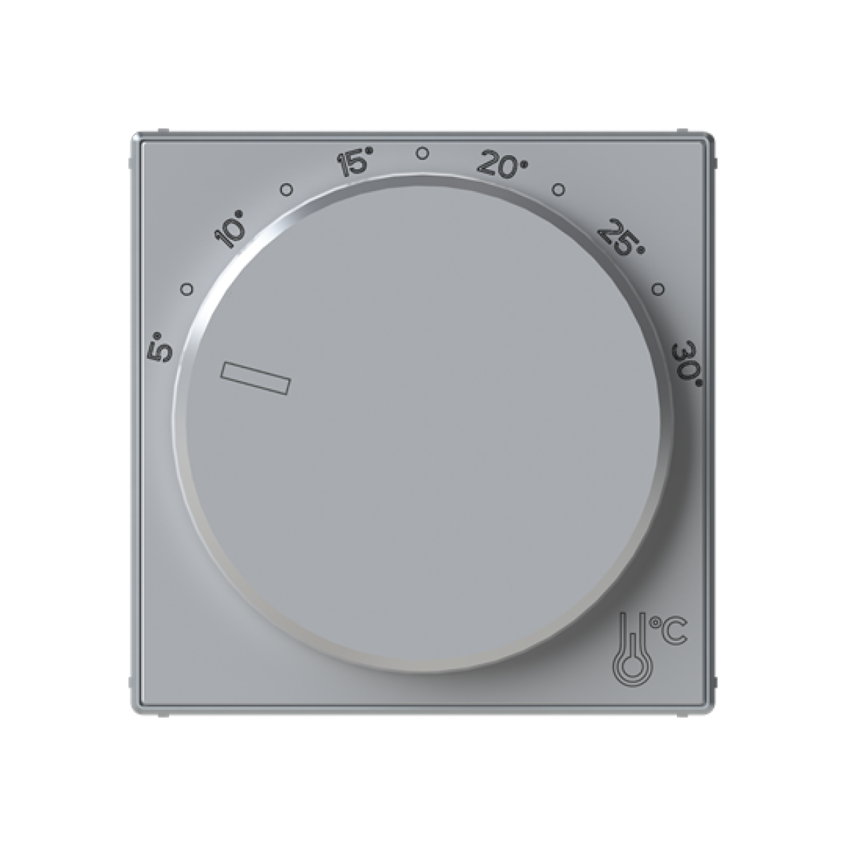 Cover plate for Thermostat Central cover plate Silver - Sky Niessen