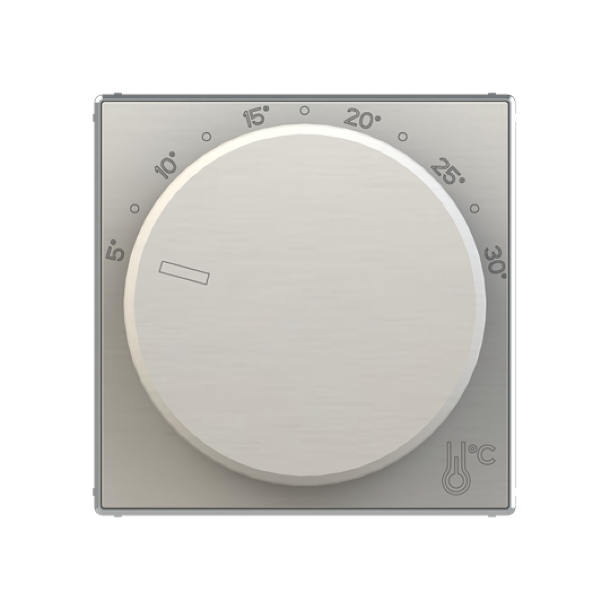 Cover plate for Thermostat Central cover plate Stainless steel - Sky Niessen