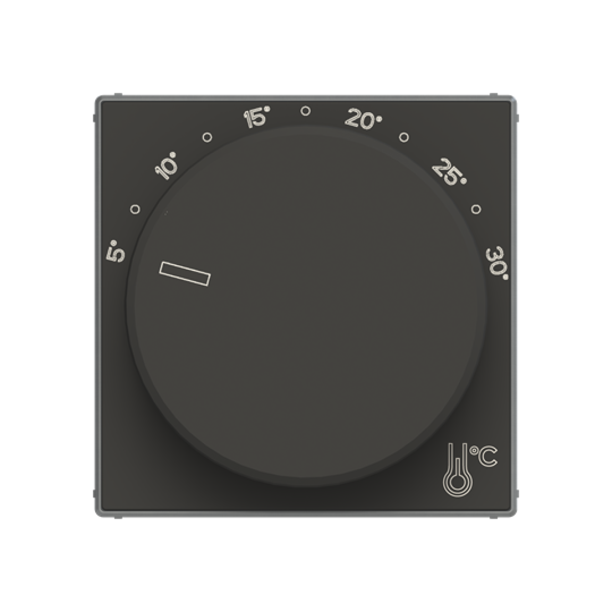 Cover plate for Thermostat Central cover plate Black - Sky Niessen