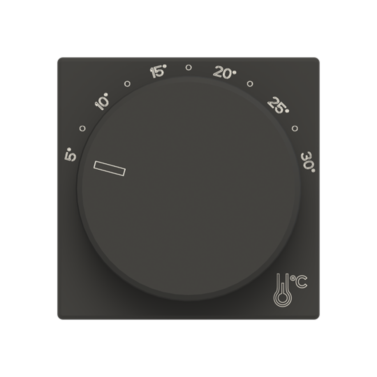 Cover plate for Thermostat Central cover plate Black - Sky Niessen