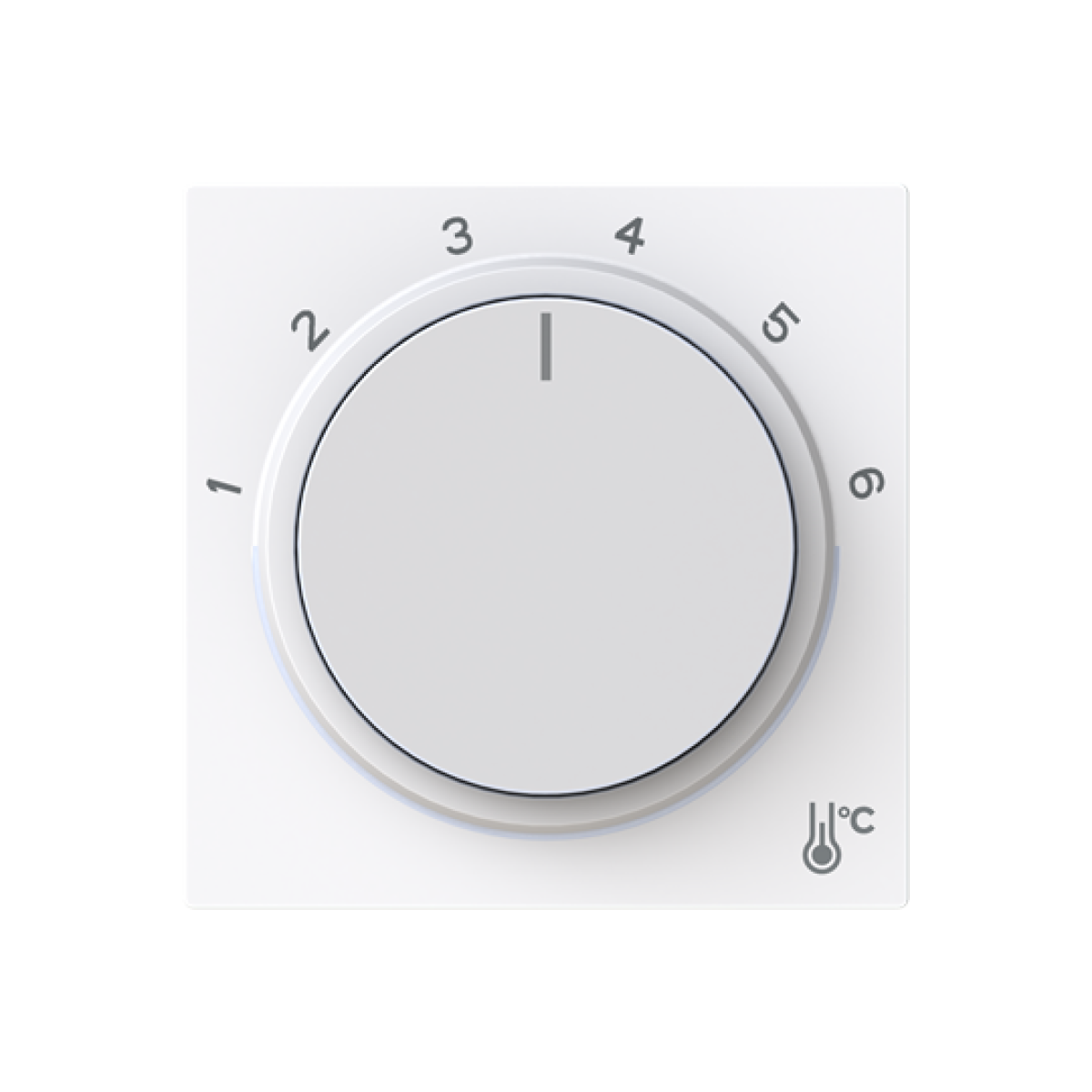 Cover plate None for Thermostat Central cover plate White - Alba