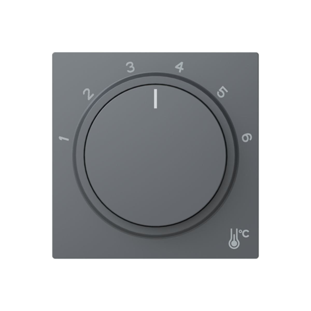 Cover plate None for Thermostat Central cover plate Grey - Alba