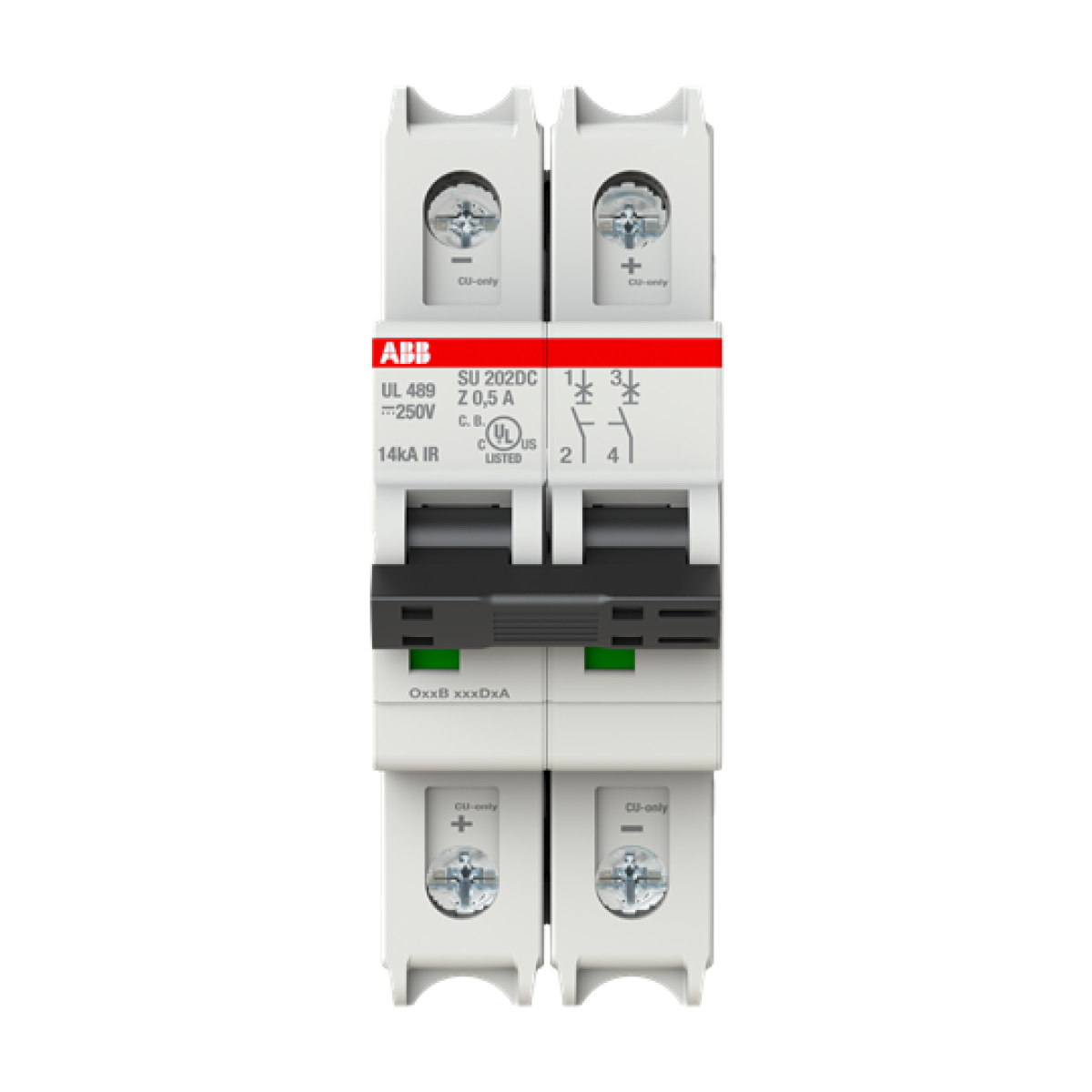 Miniature Circuit Breakers MCBs - SU200DC - 2P - 0.5 A - Z