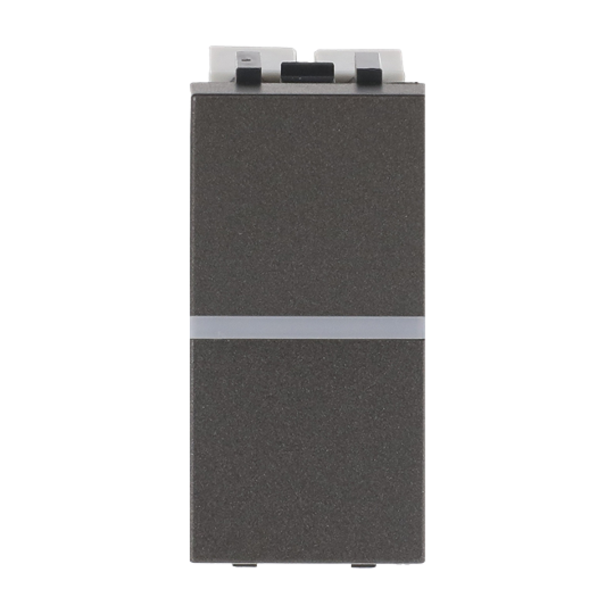 Insertcover Without imprint Push button, Single push button 1P 1NO 0NC 1CO Anthracite - Zenit